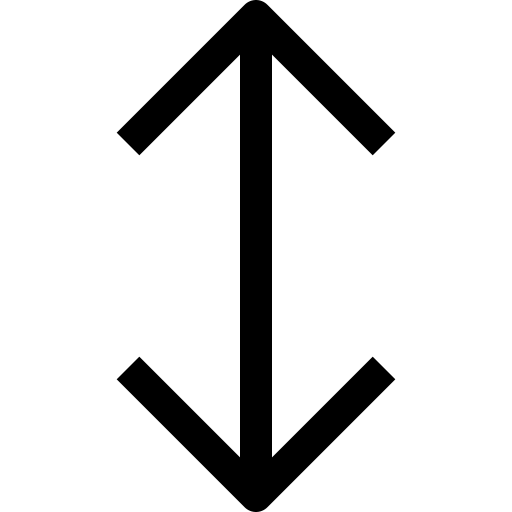 Arrow, zoom, vertical, essential, stretch icon icon